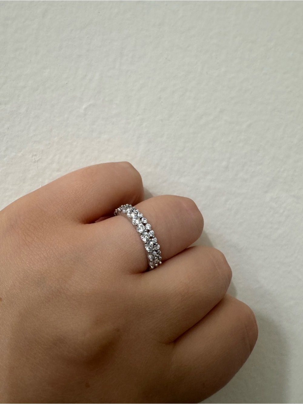 Classic Silver Crystal Eternity Band - Silver